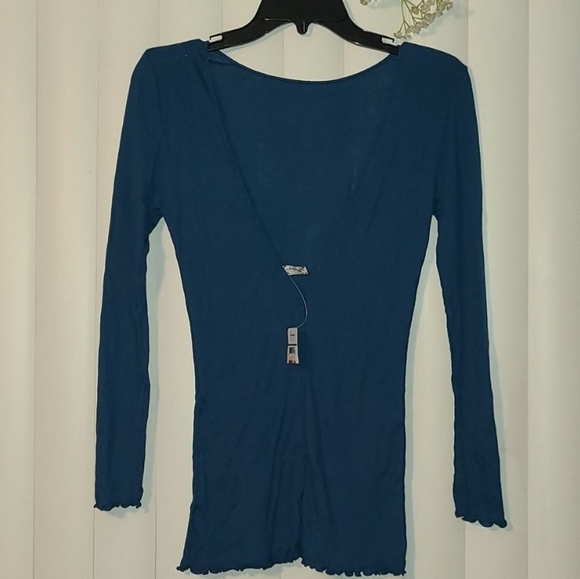 FP Turquoise V Back Top L - Picture 2 of 5